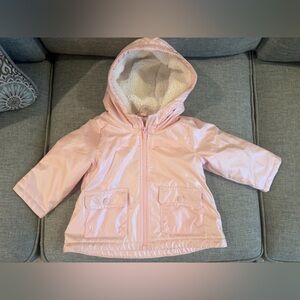 Carter's Light Pink Hooded Sherpa-Lined Jacket